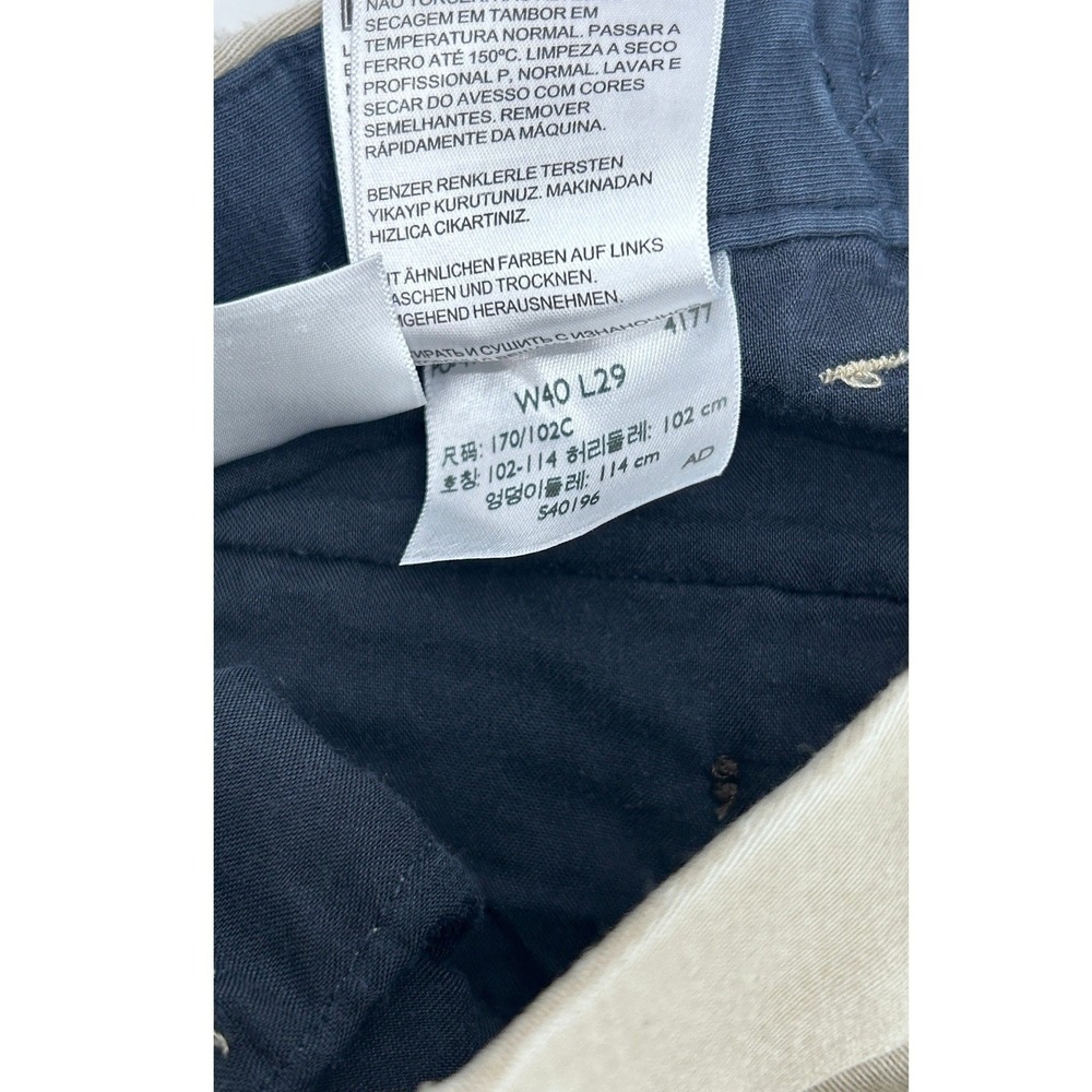 Dockers Relaxed Fit Khaki Cropped Chino Pants Men's W40 L29 Cuffed Americana - Picture 6 of 8
